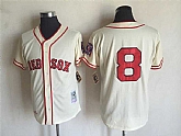 Boston Red Sox #8 Carl Yastrzemski Cream Mitchell And Ness Throwback Stitched Jersey,baseball caps,new era cap wholesale,wholesale hats